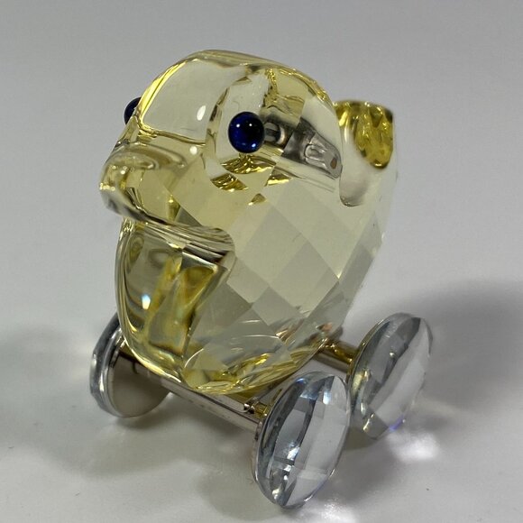 RARE Swarovski Crystal Lucy The Duck Rolling On Wheels Yellow #657107 Retired - Picture 2 of 10